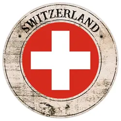 Switzerland Country National Flag Metal Tin Sign Switzerland Vintage Home Decorative Signs Country Souvenir Gift Quality Metal S