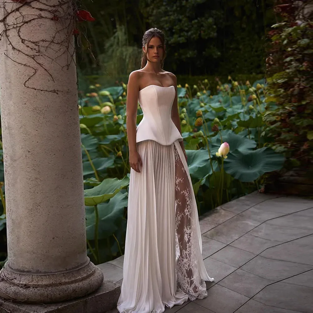 

Sexy Lace Applique A-line Sweetheart Wedding Dress Side Split Backless Bridal Gowns vestidos de novia Customized vestidos de nov