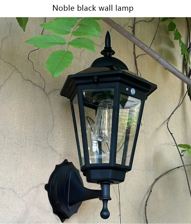 New Chinese style solar outdoor waterproof wall lamp villa garden pavilion corridor corridor lamp courtyard exterior wall light