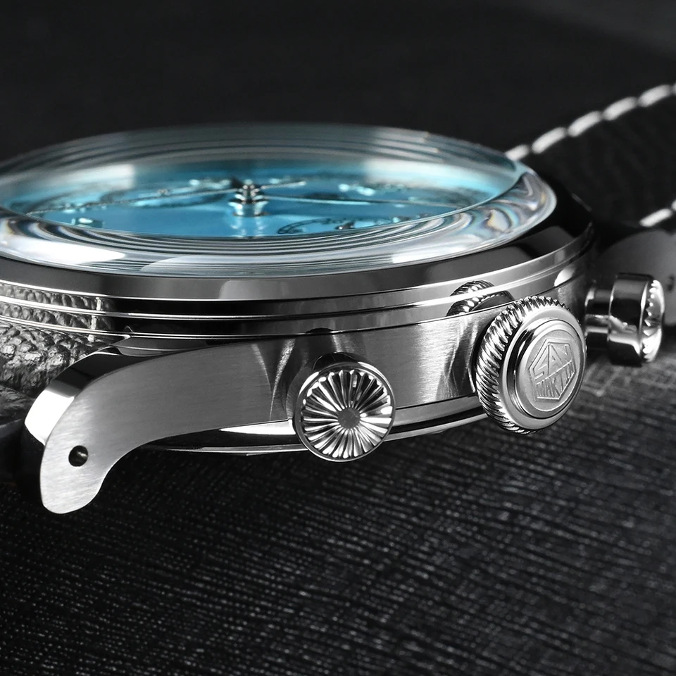 San Martin Men Quartz Watch VK64 Chronograph 38mm Fashion Casual