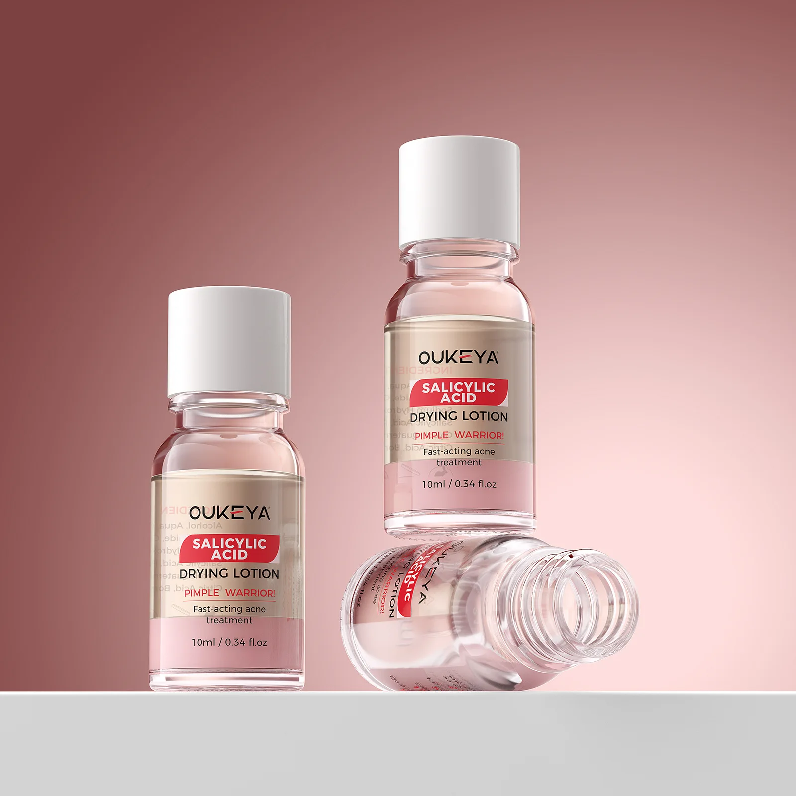 Lozione per l'essiccazione dell'acido salicilico Siero per il viso Trattamento notturno dell'acido dell'acne e delle macchie dell'acne per viso e corpo