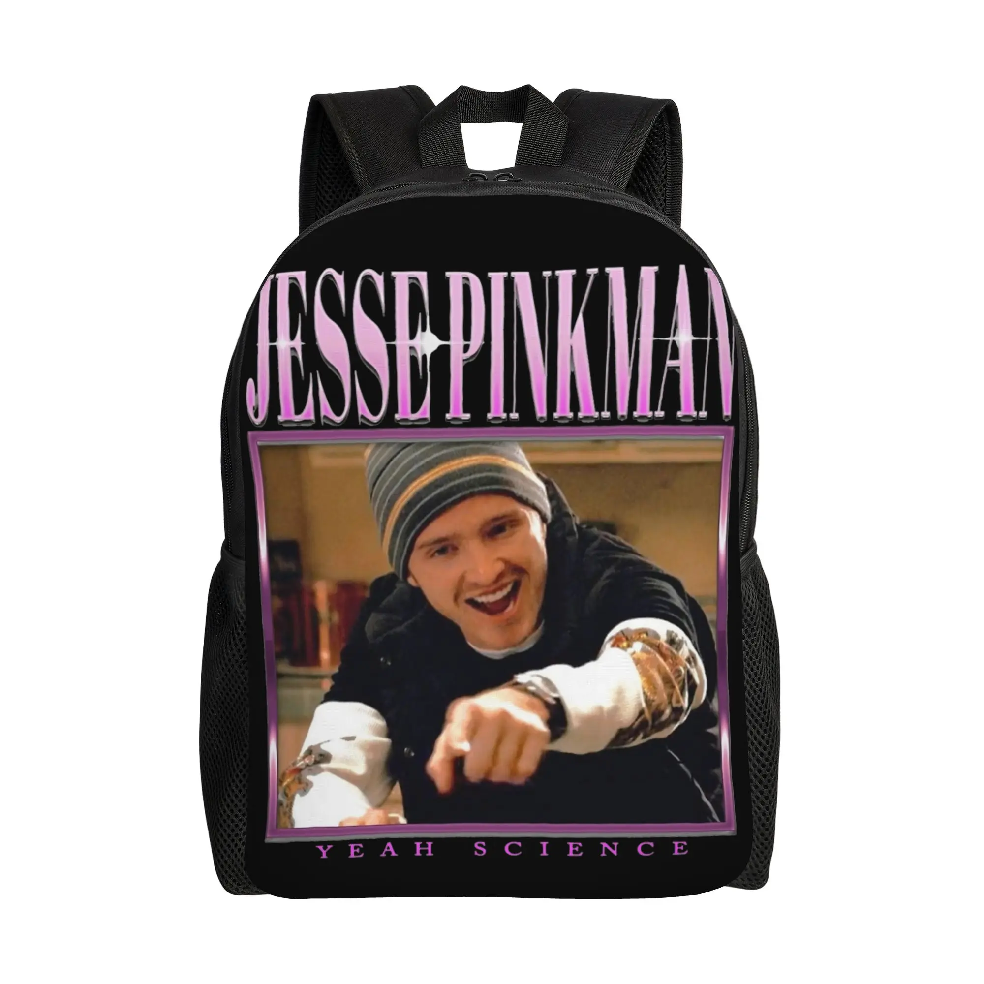 

Jesse Pinkman Backpack for Men Women Teenage Student Hiking Travel Daypack Breaking Bad Vintage College Shoulder Bag Outdoor