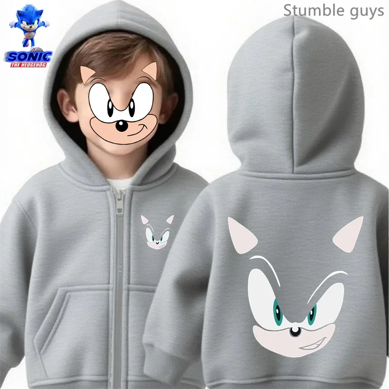 أطفال سونيك القنفذ البريدي هوديي ربيع الخريف الفتيان الفتيات ملابس رياضية البلوز الدافئة #2