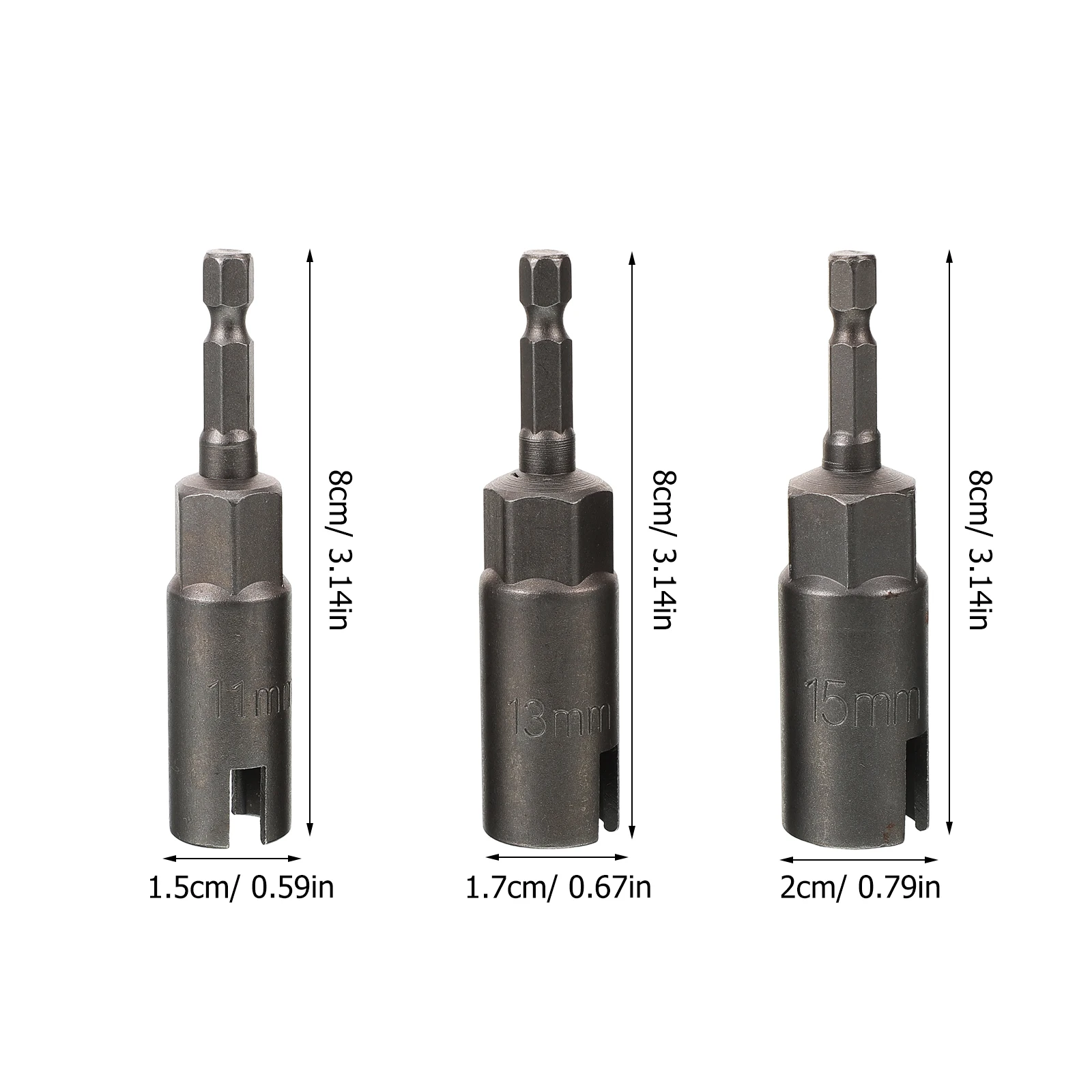 3 قطعة الجناح رأس المفك سداسية الشكل الكروم الفاناديوم الصلب دائم تأثير رأس المفك مجموعة لستائر إعصار البراغي السنانير