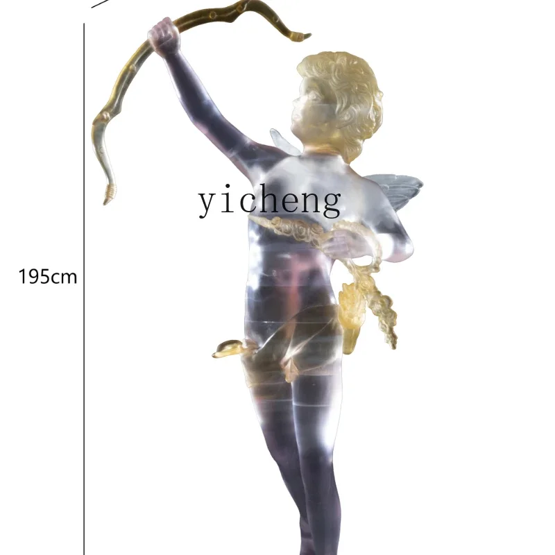 

ZK large sculpture angel ornament bar hotel park acrylic statue decoration kawaii accessories