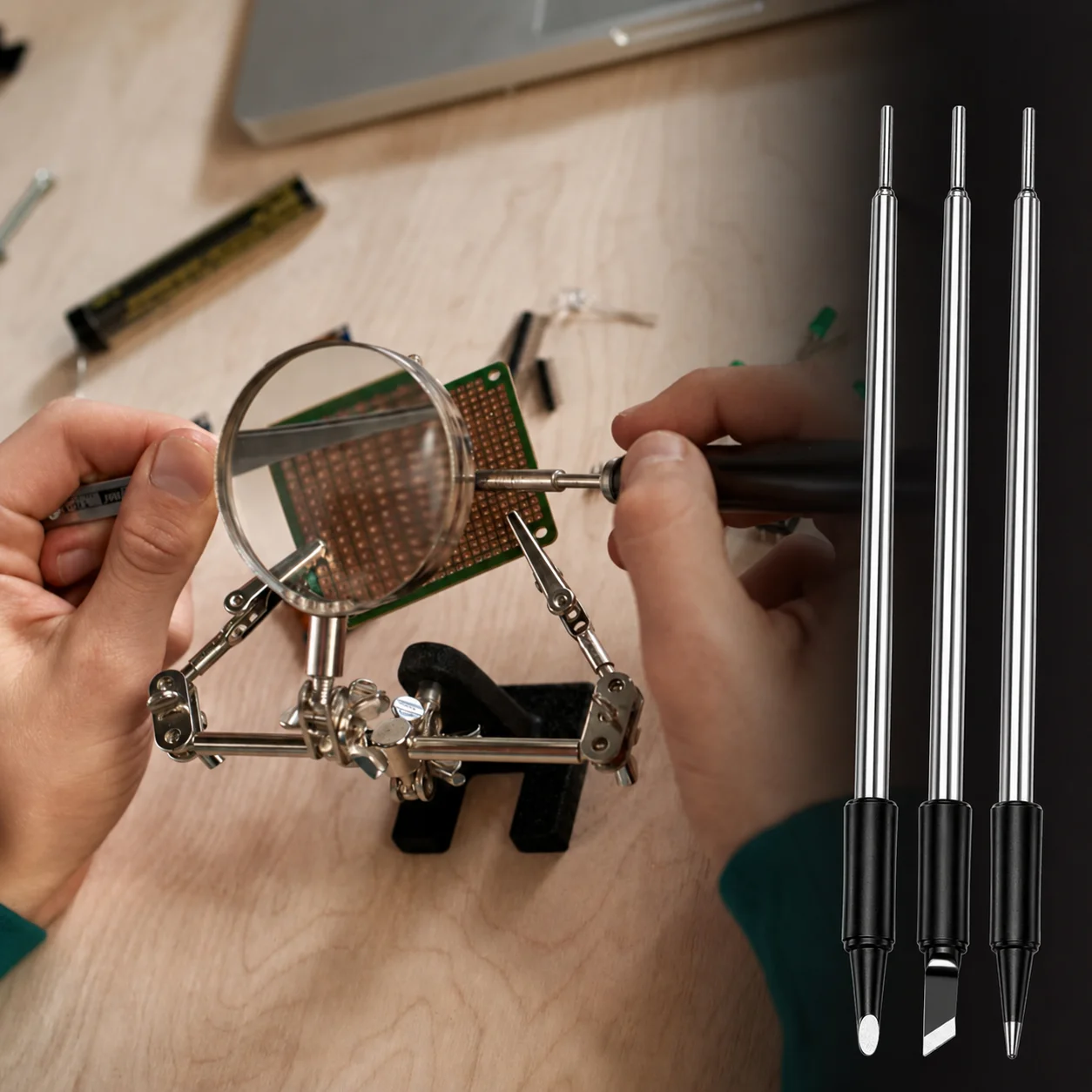 高精度交換式はんだごてキット、木焼きアートや電子溶接DIY用 - Diy Electronics Art のレビューと価格