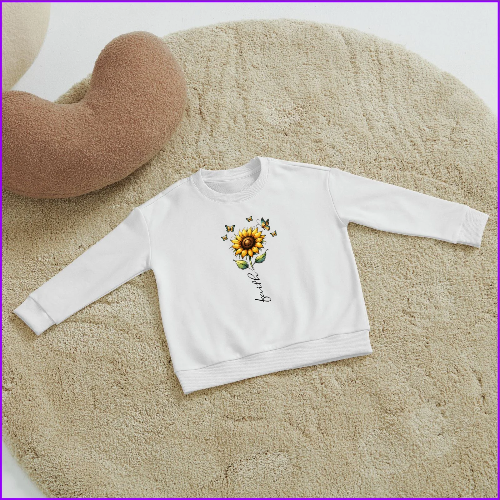 Faith Sunflower Butterfly Sjb104 Kids Boys Girls Hoodies Sweatshirts Teen Clothes Rainbow Friends High Nightmare Wednesday Outer