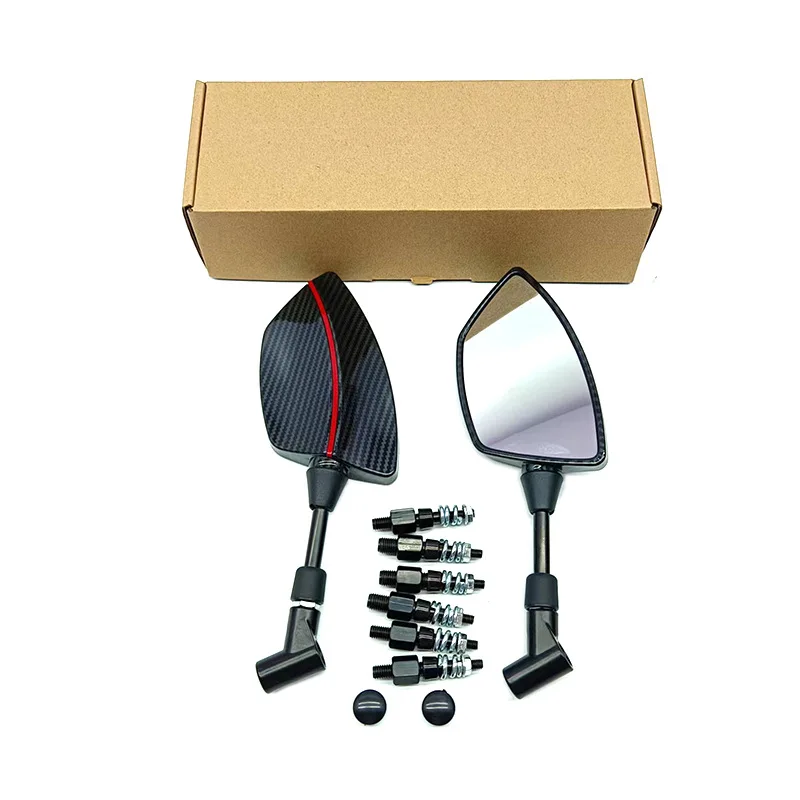 Picture 3: Suitable for SH-218-HT Motorcycle Rearview Mirror Modified Universal Mirror with 6 Screws Tomahawk Mirror
