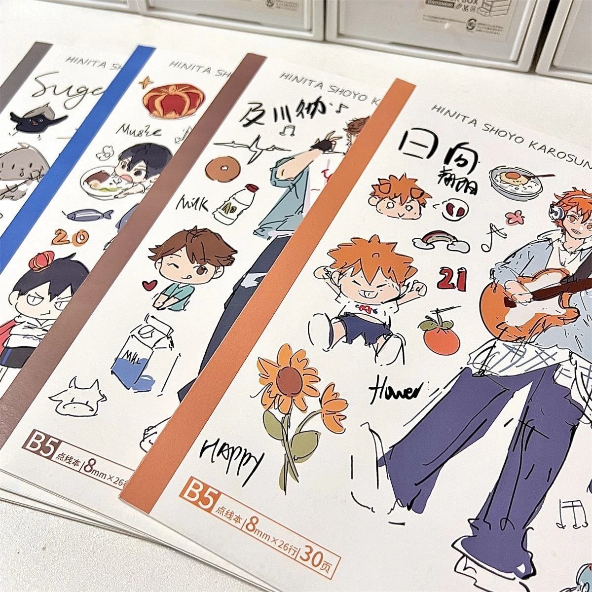 

Exercise Book Haikyuu!! Shoyo Hinata Tobio Kageyama Oikawa Tooru Sugawara Koushi Cosplay NotebookStudent Journal Ledger Workbook