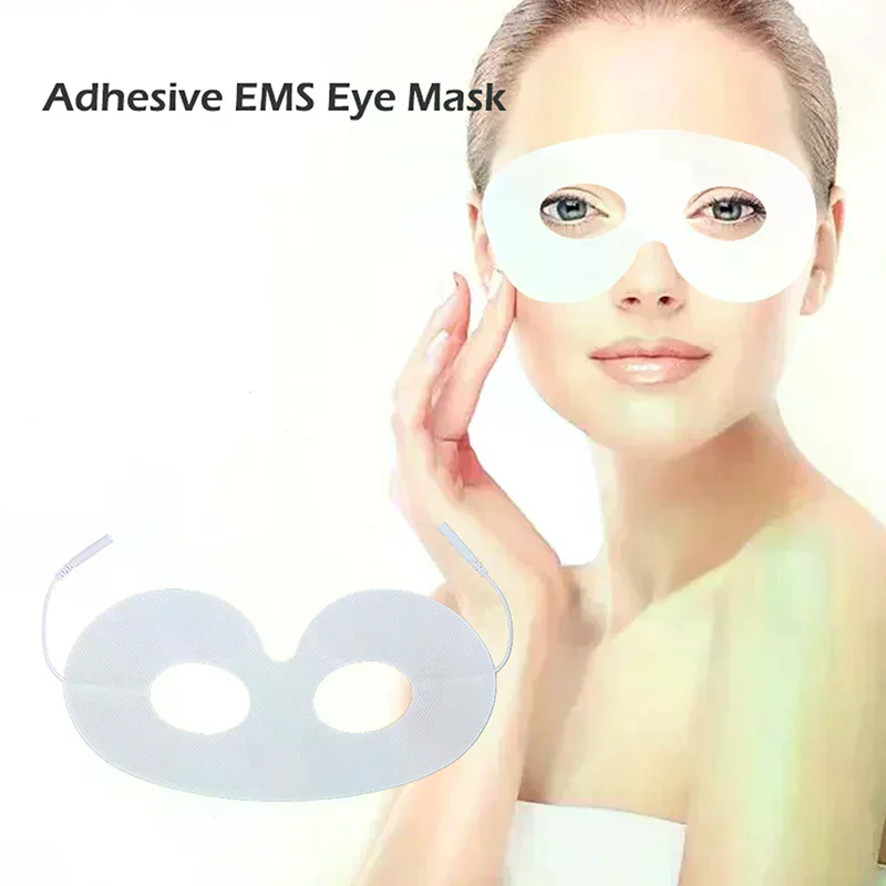 Non Woven Self Adhesive EMS Eye Mask Cover Tens Electrode Pad For Electronic Pulse Therapy Massager with Plug Hole