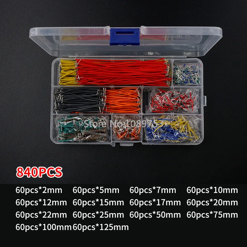 

840 Pcs Preformed Breadboard Jumper Wire Kit 14 Lengths Assorted Jumper Wire Jumper Wire Kit for Breadboard Prototyping Circuits