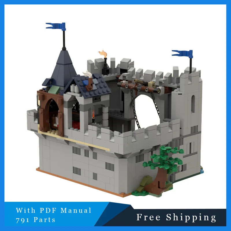 791 PCS Castello Medievale Europeo Tecnologia di Costruzione Modulare MOC Building Blocks Per Bambini FAI DA TE Puzzle Set Giocattoli Regali Di Natale