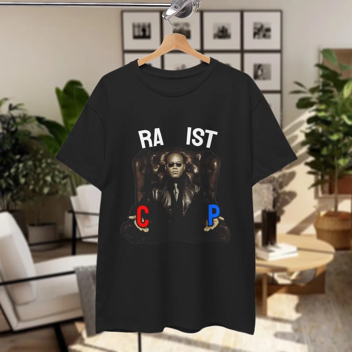 Matrix Morpheus Racist Rapist Funny Offensive T Shirt