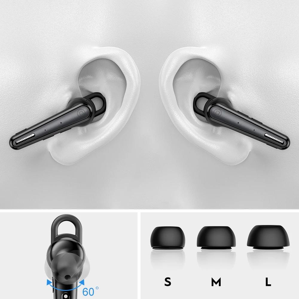 جديد Bee M52 سماعة لاسلكية تعمل بالبلوتوث 5.0 سماعة رأس للقيادة مع ميكروفون مزدوج CVC8.0 كتم زر سماعات أذن للأعمال واحدة بدون استخدام اليدين