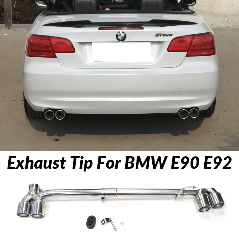 Für BMW E90 E92 E93 320i 325i Einzigen Auspuffrohr Up Quad Auspuff Spitze Schalldämpfer Spitze Auspuff System Endrohr Düse