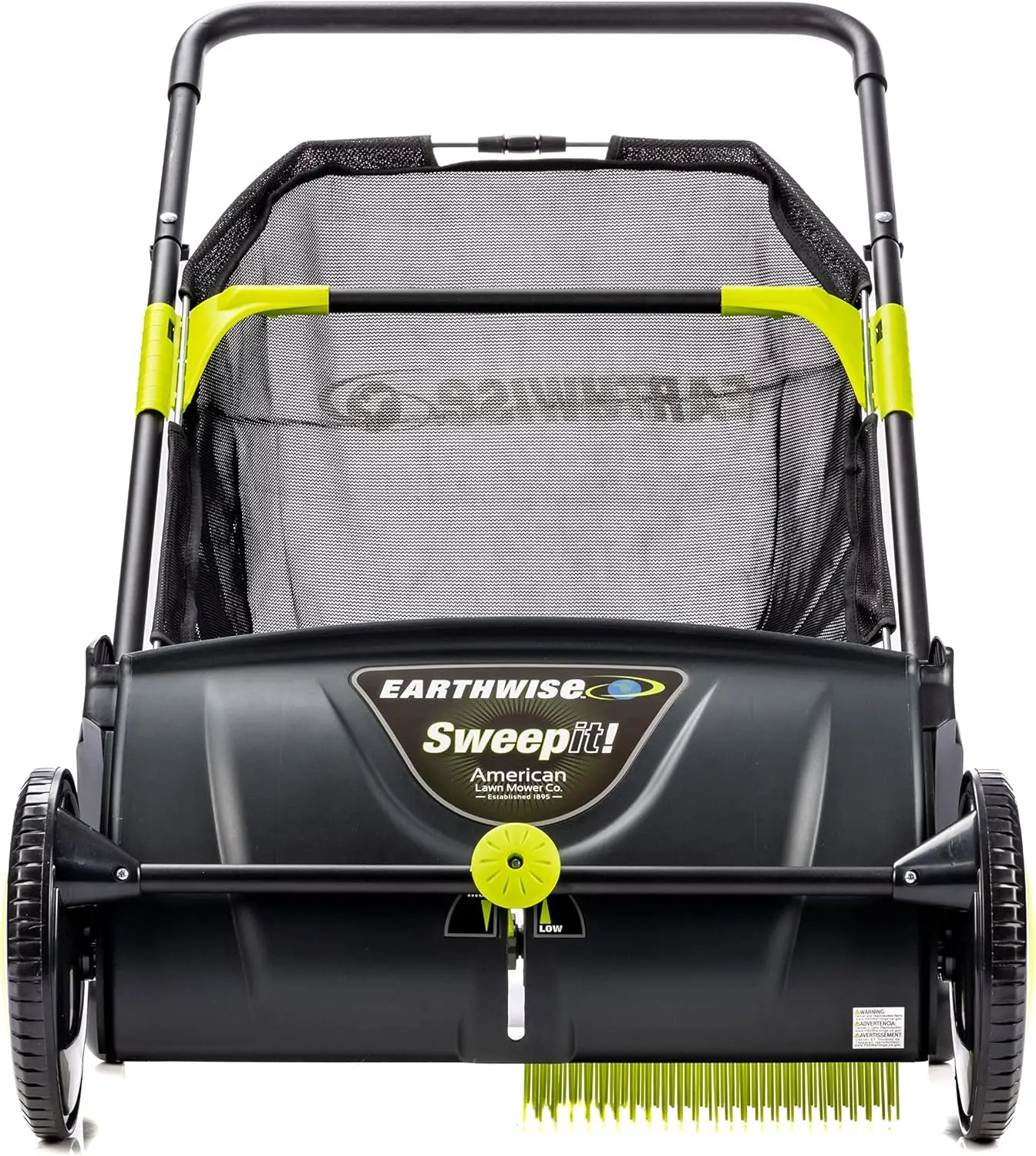 21-Inch Width Leaf & Grass Push Lawn Sweeper, Black