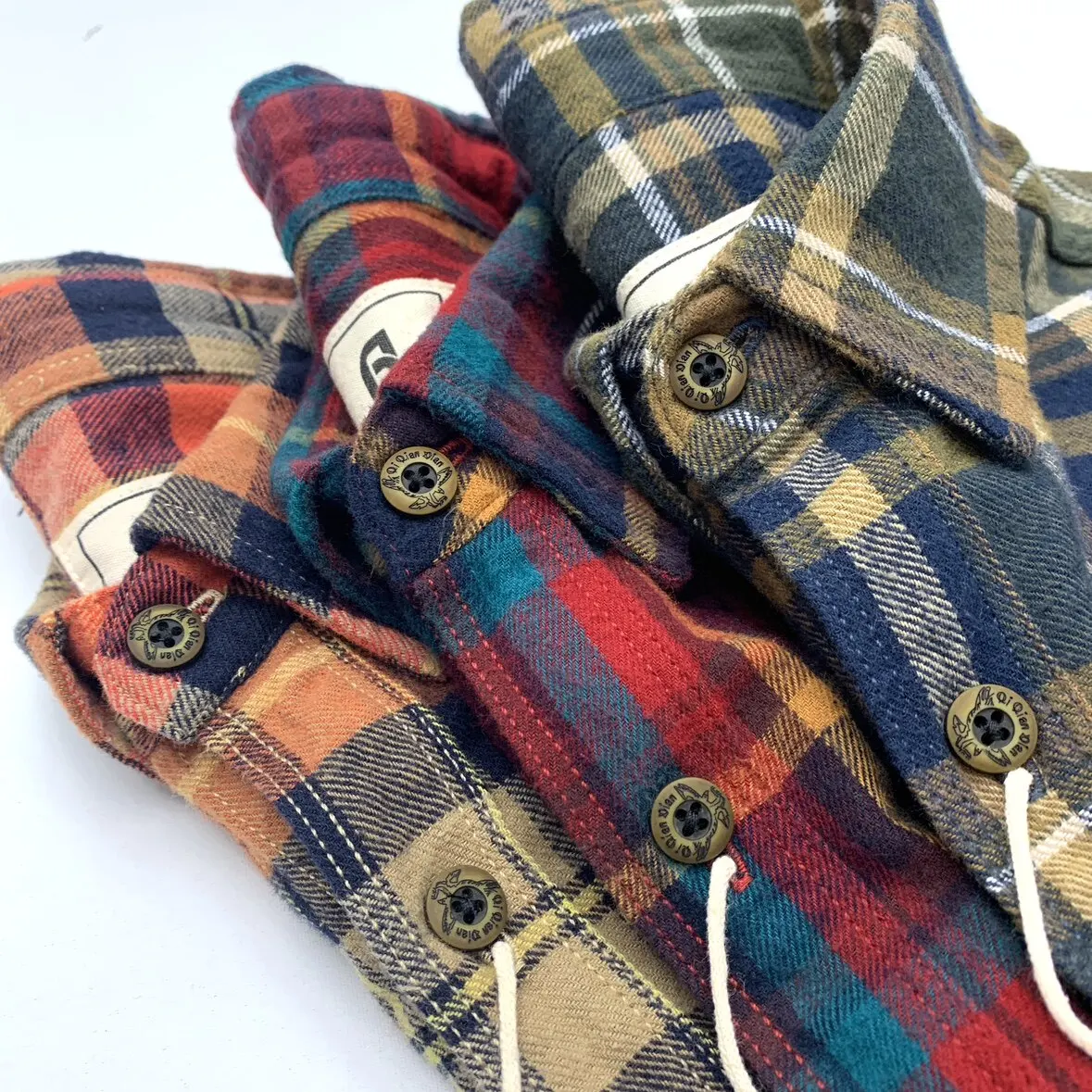 Men's Plaid Shirt Artistic Japanese Retro Brushed 100% Cotton Check European/American Casual Loose Fit Plus Size Unisex Shirt