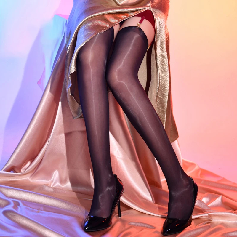 Anti Slip Leg Garter Belt Ring For Thigh High Stockings Elastic Suspenders With Metal Clips Sexy Cosplay Costume Accessories