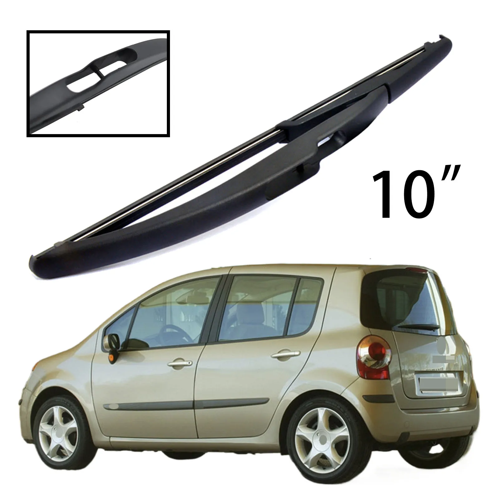 Balai D'Essuie-Glace De Pare-Brise ArrièRe Pour Renault Modus, Accessoires Voiture, Lave-Glace, 10 ", 2004-2005 Balais Essuie Glace Bras Voiture