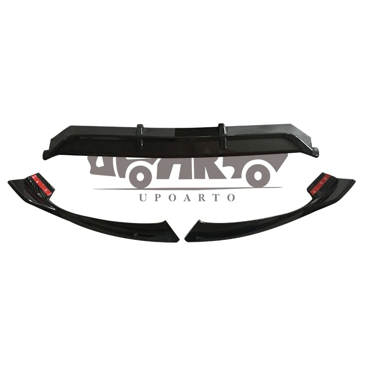 Hot Selling Plastic Front Lip Splitter Carbon Fiber Looks Front Bumper Lip for C-Class W205 2015 2016 2017 2018 3