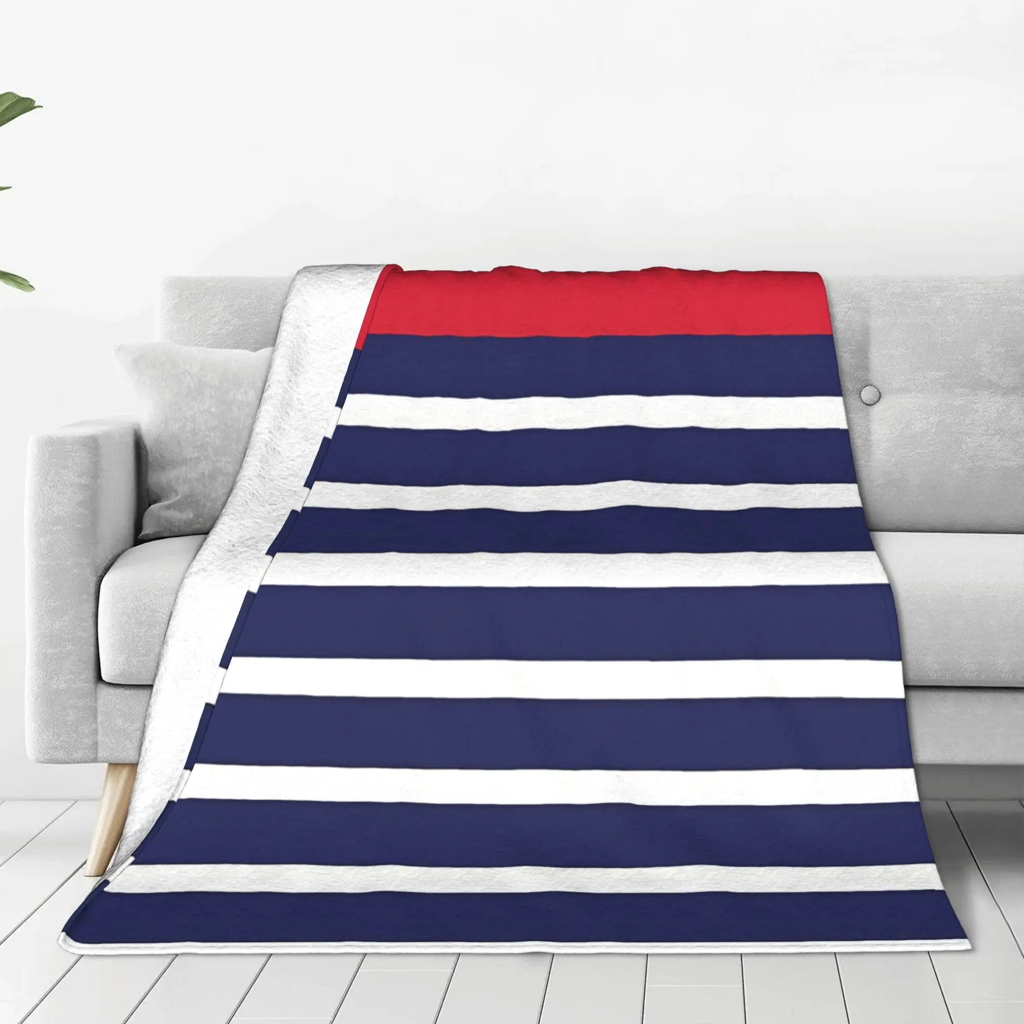 1PC Home Cutecore Sailing  Nautical Color Blanket Super Cosy Plush Home Living Room Sofa Halloween
