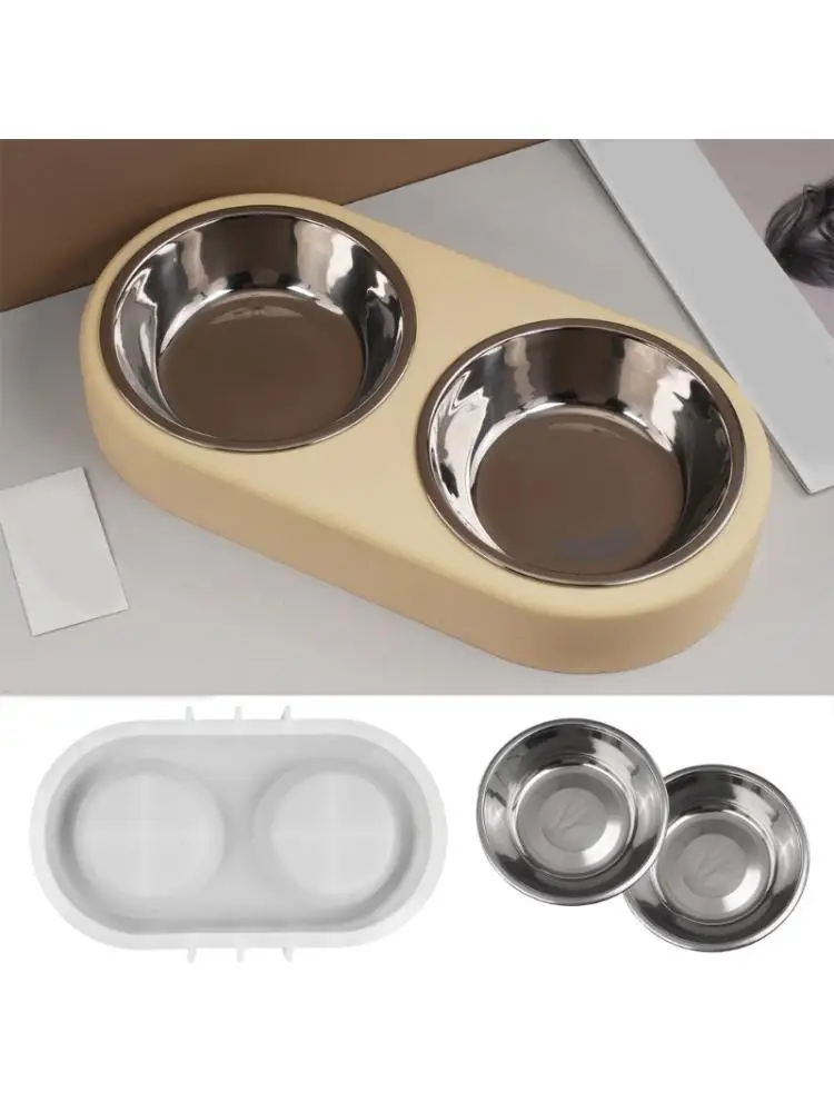 

652F Professional Grade Pet Feeder Mold For Plaster Resin Concrete Handmade Projects
