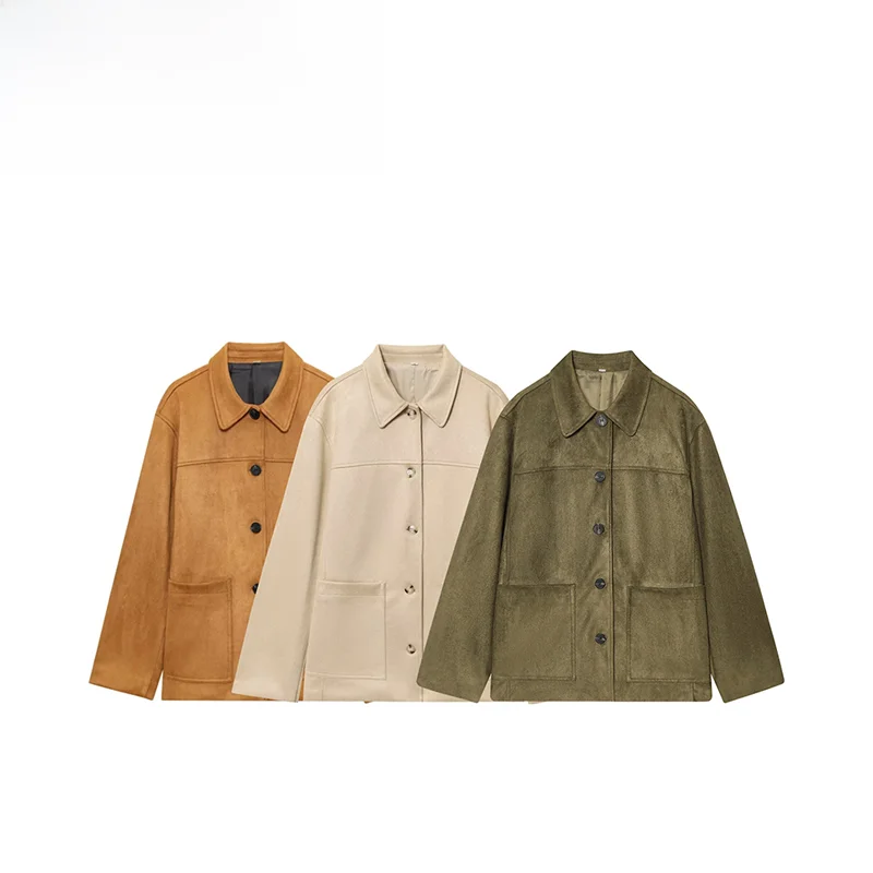 Capispalla Jaet in pelle da donna versatile Faionable ZR Autunno Nuovo arrivo 296906 Cappotto da donna in fibra di poliestere