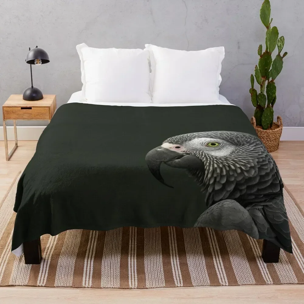 

African Grey...Birds eye Throw Blanket Bed linens christmas decoration Blankets