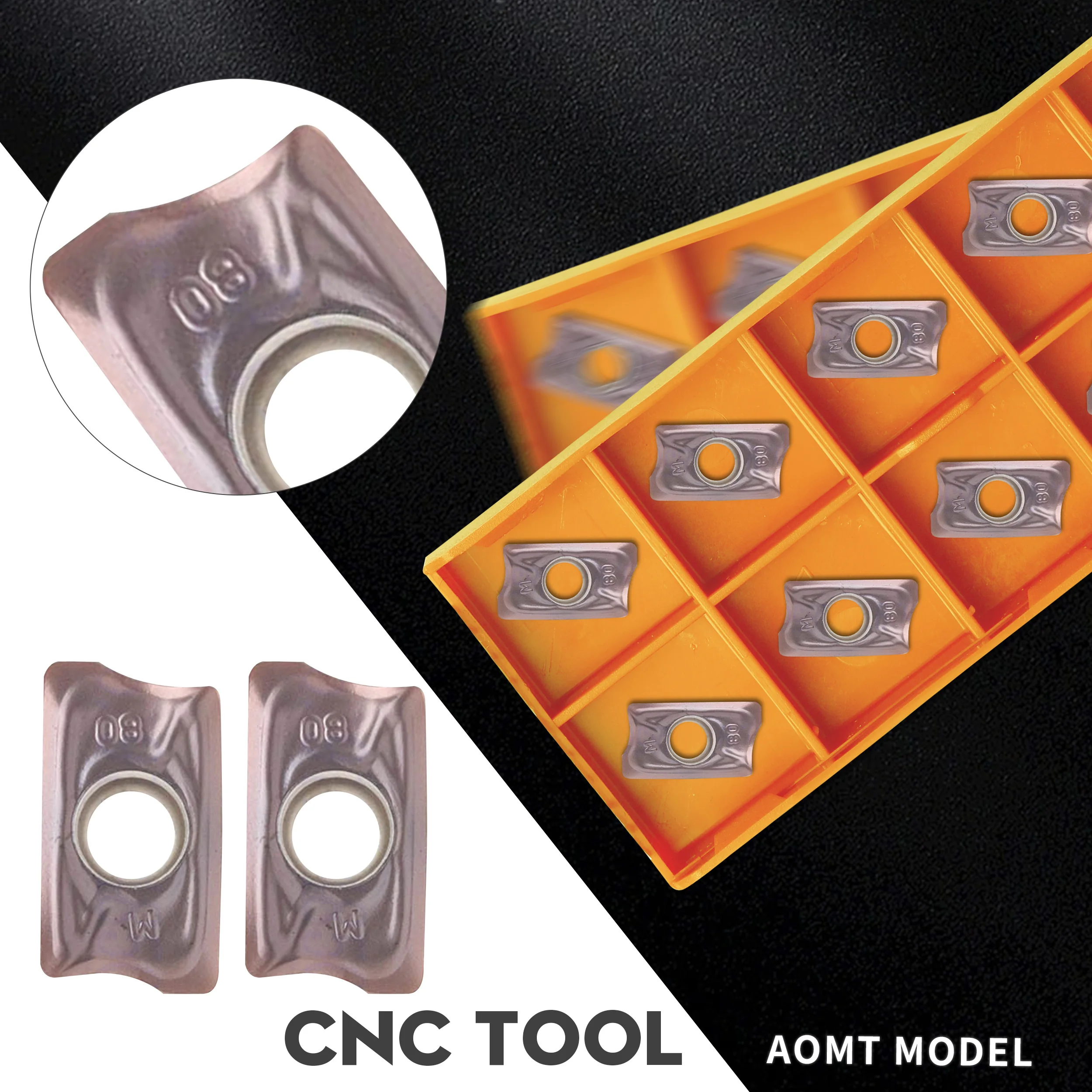 AOMT123608PEER-M VP15TF UE6020 Milling Turning Tool Carbide Insert AOMT123608PEER-M US735 CNC Lathe Milling Insert Cutting Tools