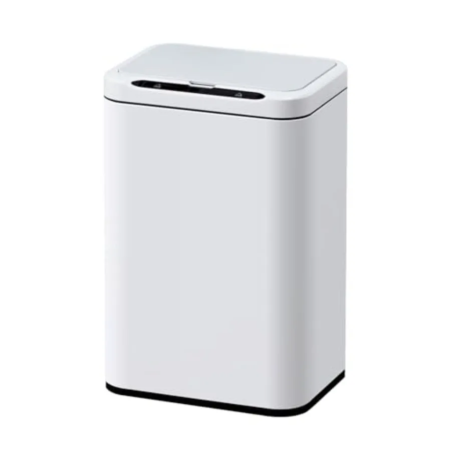 

Rectangular Stainless Steel 6.6 Gallon Motion Sensor Trash Can Automatic Touch-Free Waste Bin for Office Hotel Living Room with