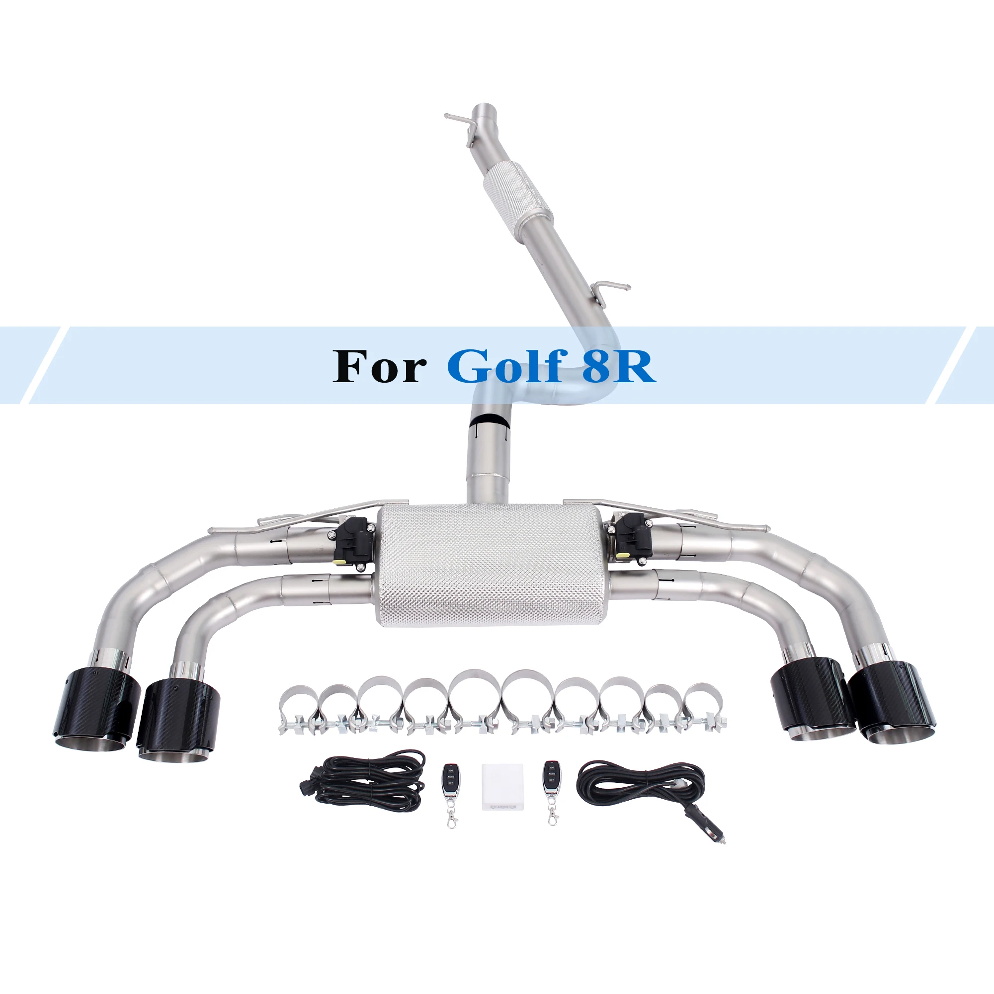 

For VW Golf 8 R 2.0T High Performance Exhaust System with Heat Shield Valvetronic