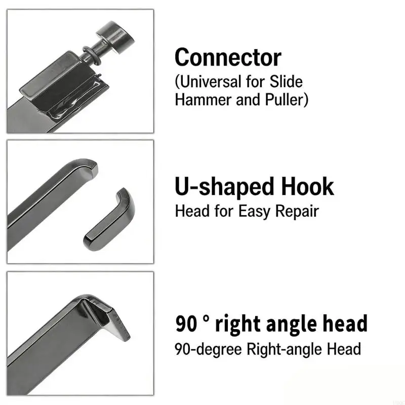 Vehicle Dents Puller Set 2Pcs Metal Hooks For Door And Edged Dint Fixing Repair New