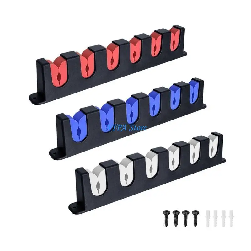U13C Wall Mounted Fishing Rod Holder Fishing Pole Horizontal Support Rack Wall Ceiling Storage Rack Holds 6 Fishing Rods