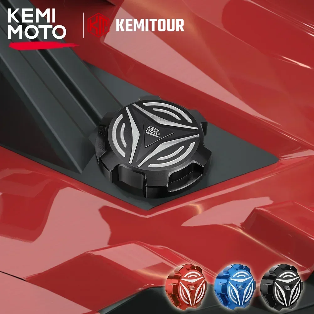 KEMIMOTO ON-ROAD CNC Aluminum Black Blue Red Fuel Gas Tank Cap Compatible with Polaris Slingshot SL LE R S SLR 2015-2023 2521278