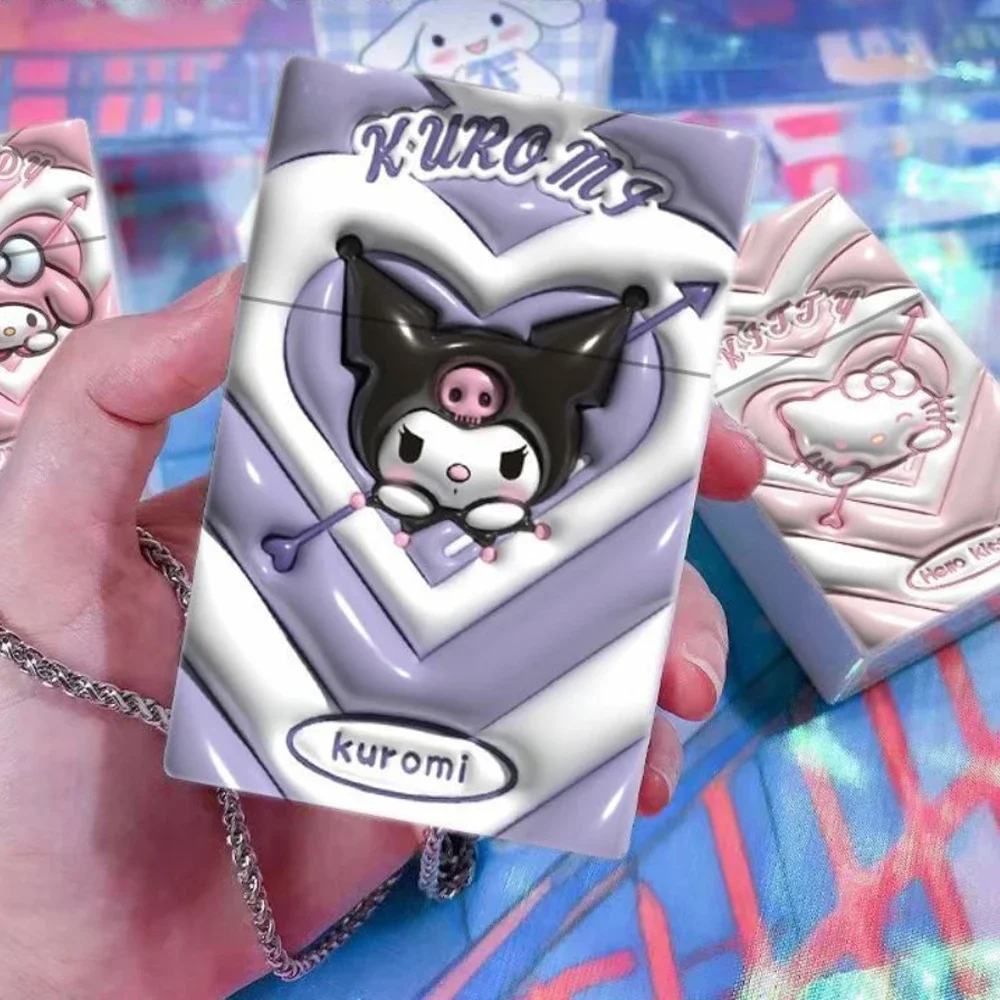 Cinnamoroll 담배 케이스 3D 하트 모양의 Kello 키티 멜로디 Kuromi 휴대용 보호 케이스 개조 귀여운 보관 상자 장난감 선물