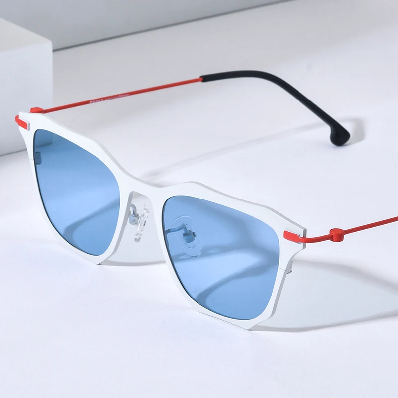FONEX Pure Titanium Sunglasses Women 2026 New in Trendy Brand Design Square Sun Glasses High-end Japanese Shades 85838T