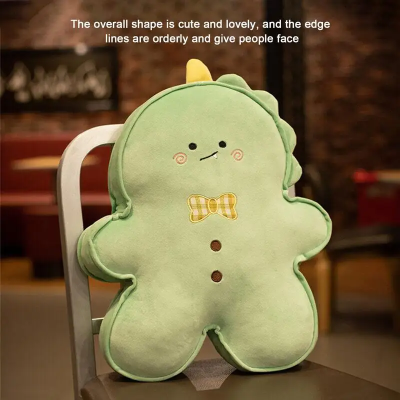 Stuffed Gingerbread Man Toy Plush Christmas Cushion Decoration Gingerbread Shaped Decorative Throw Pillows For Home Living Room