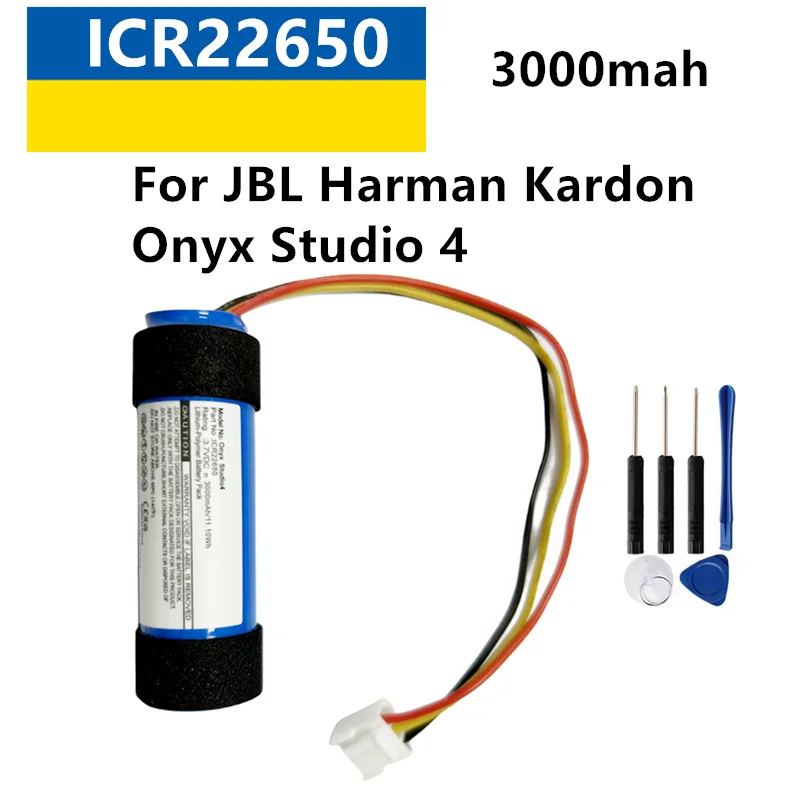 New  Original High Quality 3000mAh ICR22650 Replacement Battery For Harman/Kardon Onyx Studio 4 Bluetooth Speaker batteries