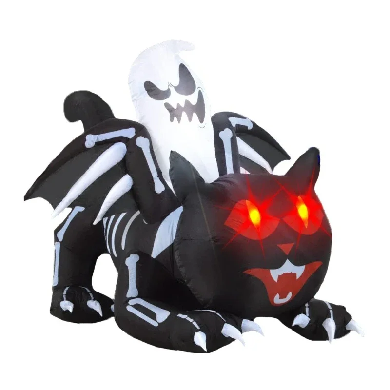 

Spot Halloween Inflatable Decoration Glowing Skull Black Cat Ghost Air Model Ghost Festival Outdoor Garden Ornament Props