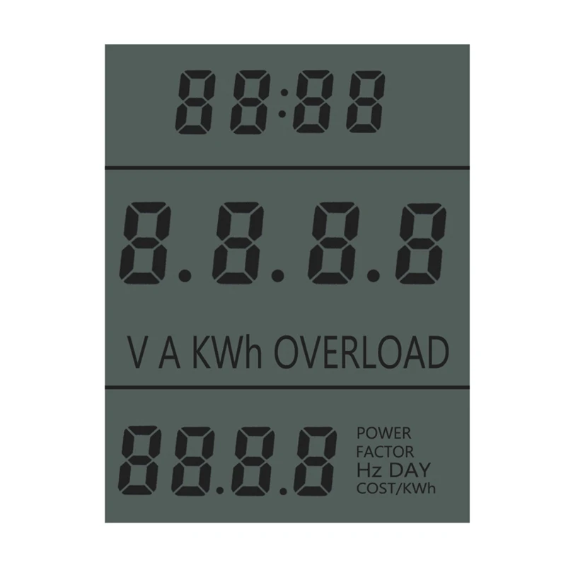 220V Digital LCD Power Meter Wattmeter Socket Wattage Kwh Energy Measuring Outlet 7 Display Models EU Plug-WDL