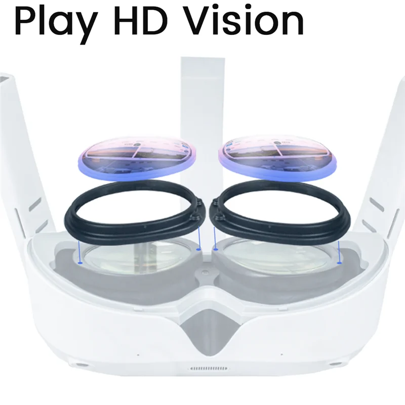 T35C For 4 Myopia Glasses Frame VR Magnetic Suction Injection Frame Equipped with Pico4 Myopia Lens Adapter