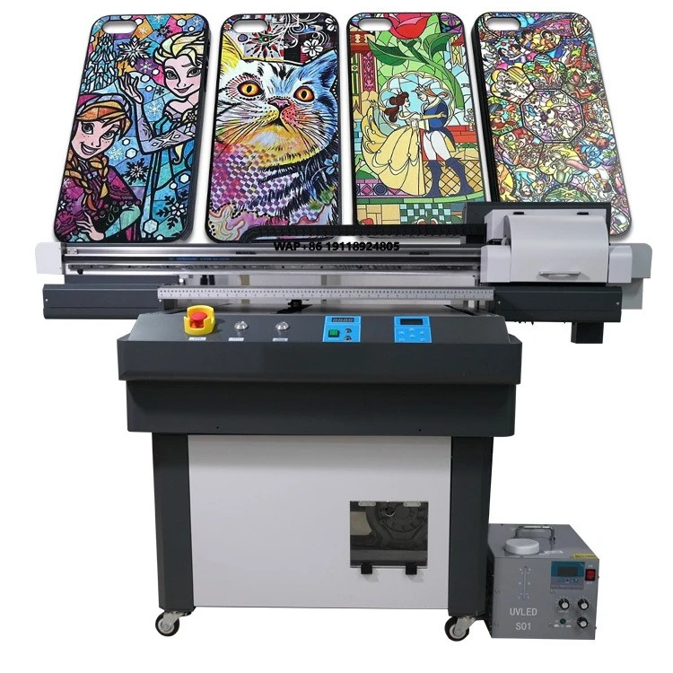 Multifunction 9060 UV Inkjet Flat Bed Machine Print Phone Case Glass Bottle Pen PVC Acrylic Ceramic Wood Metal UV Effect Printer