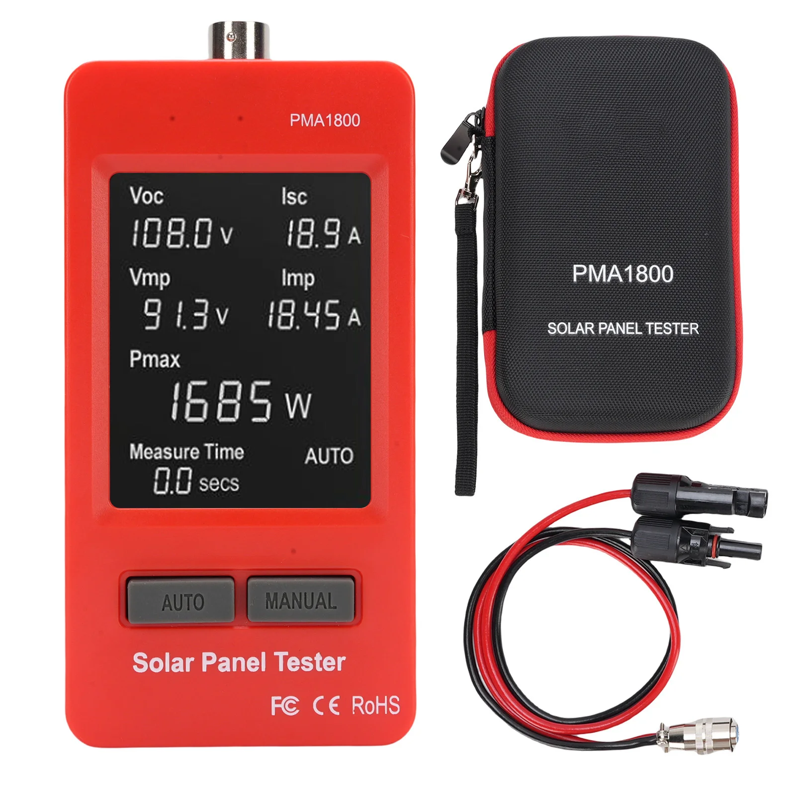 Photovoltaic Panel Multimeter Backlit HD LCD Display Multi Safety MPPT Test Solar PV Panel Tester Photovoltaic Panel Multimeter