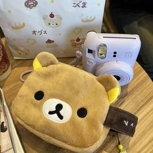 Japanese-style Cute Sundry Storage Bag Cartoon Bear Large-capacity Cosmetic Bags Portable Polaroid Storage Bags Gifts