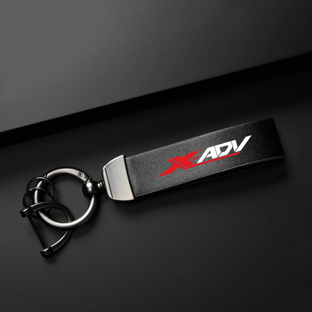 Motorcycle High-Grade leather Keychain Carbon Leather Keyring Keychain Holder Keyring For Honda X ADV X-ADV 750 2018-2023 XADV