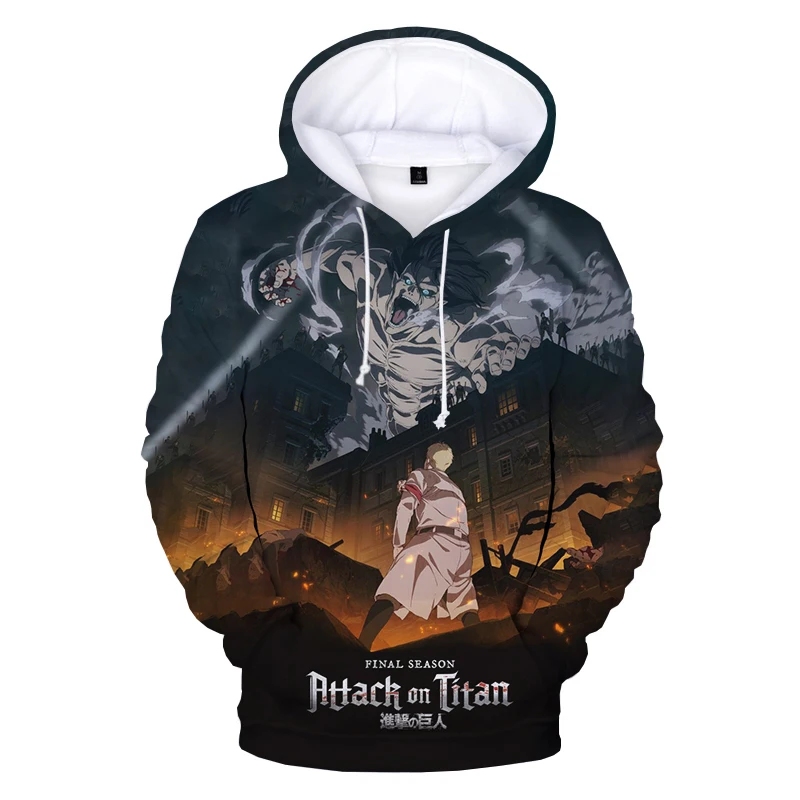 New Attack on Titan 3D Print Hoodie Sweatshirts Men Women Fashion Casual Long Sleeve Pullover Harajuku Streetwear Anime Hoodies