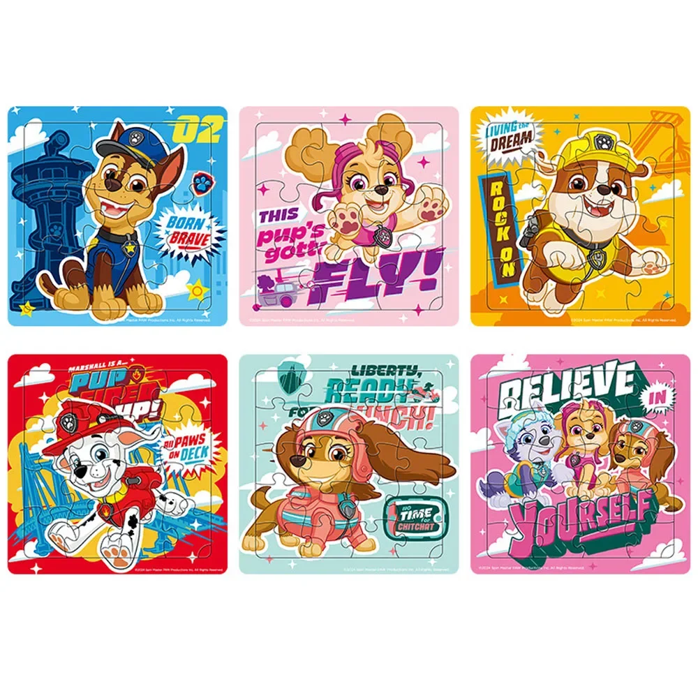

6 Sheet PAW Patrol Puzzle Toy Cartoon Anime Puppy Assemble Jigsaw Cute Puzzle Sticker Kid Montessori Educational Toys