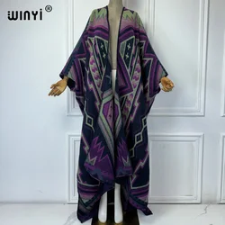 WINYI African womens coats winter maxi party dress Female abaya Autumn outfits for women cardigan Open Front Loose Kimono