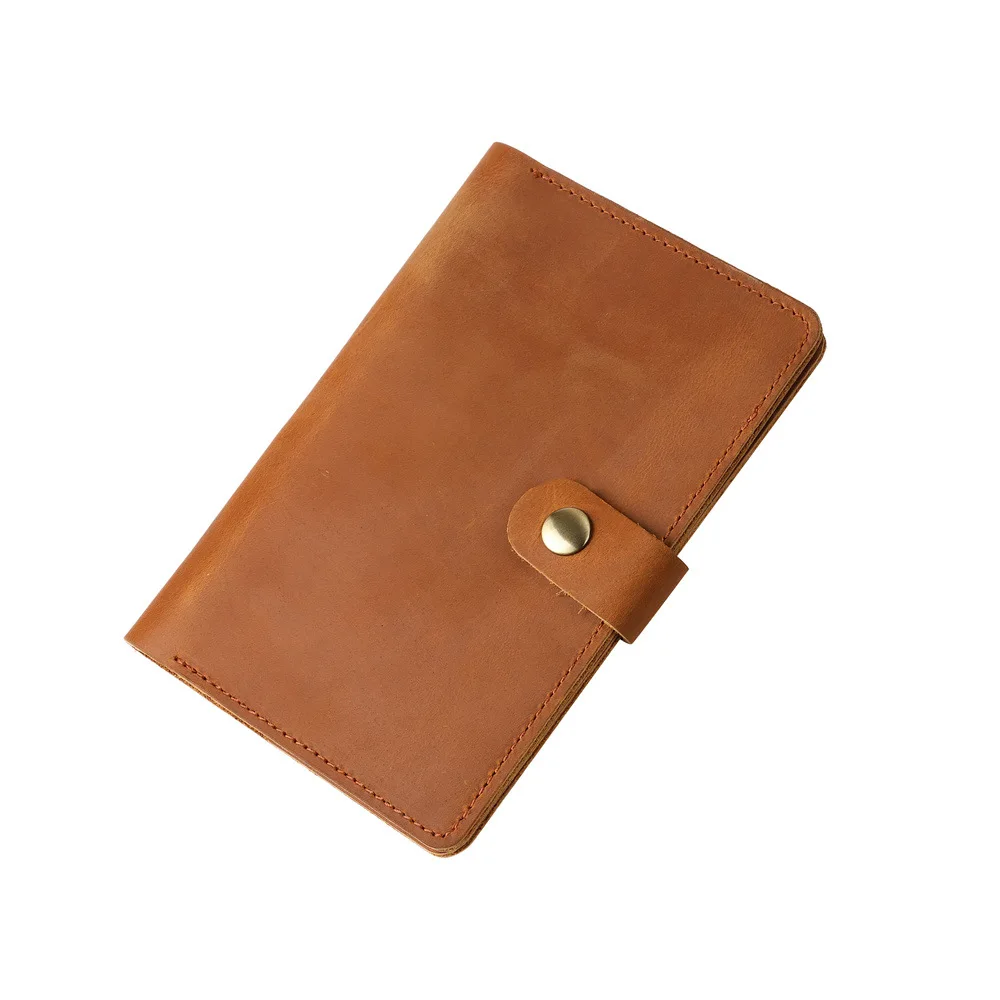 1158  Men's Long Passport Bag, Genuine Leather Passport Bag, Soft Leather Lightweight Crazy Horse Leather Passport Bag