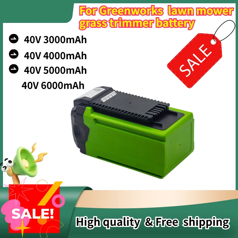 40V 3.0AH 4.0AH 5.0AH 6.0AH Replacement Battery For Greenworks Lawn Mower Grass Trimmer